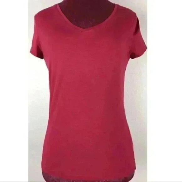 Sonoma Life & Style Top Size Small Red V-Neck - Picture 1 of 7